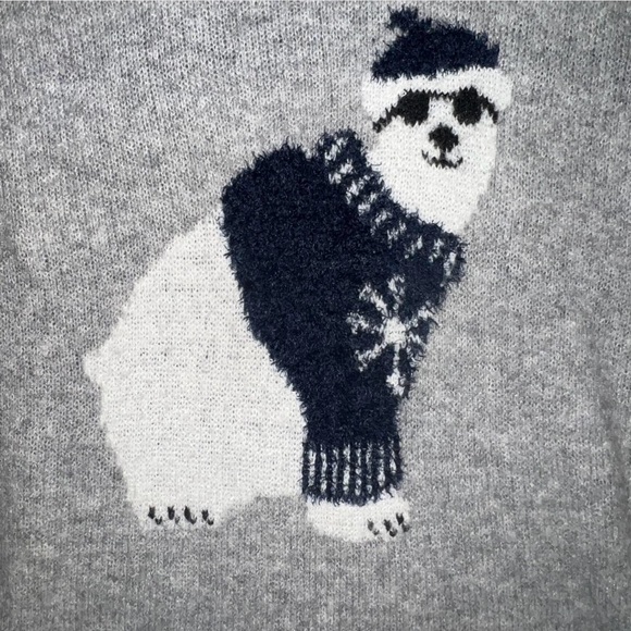 cupcakes & cashmere Gray Sweater with Polar Bear Motif - Picture 2 of 5